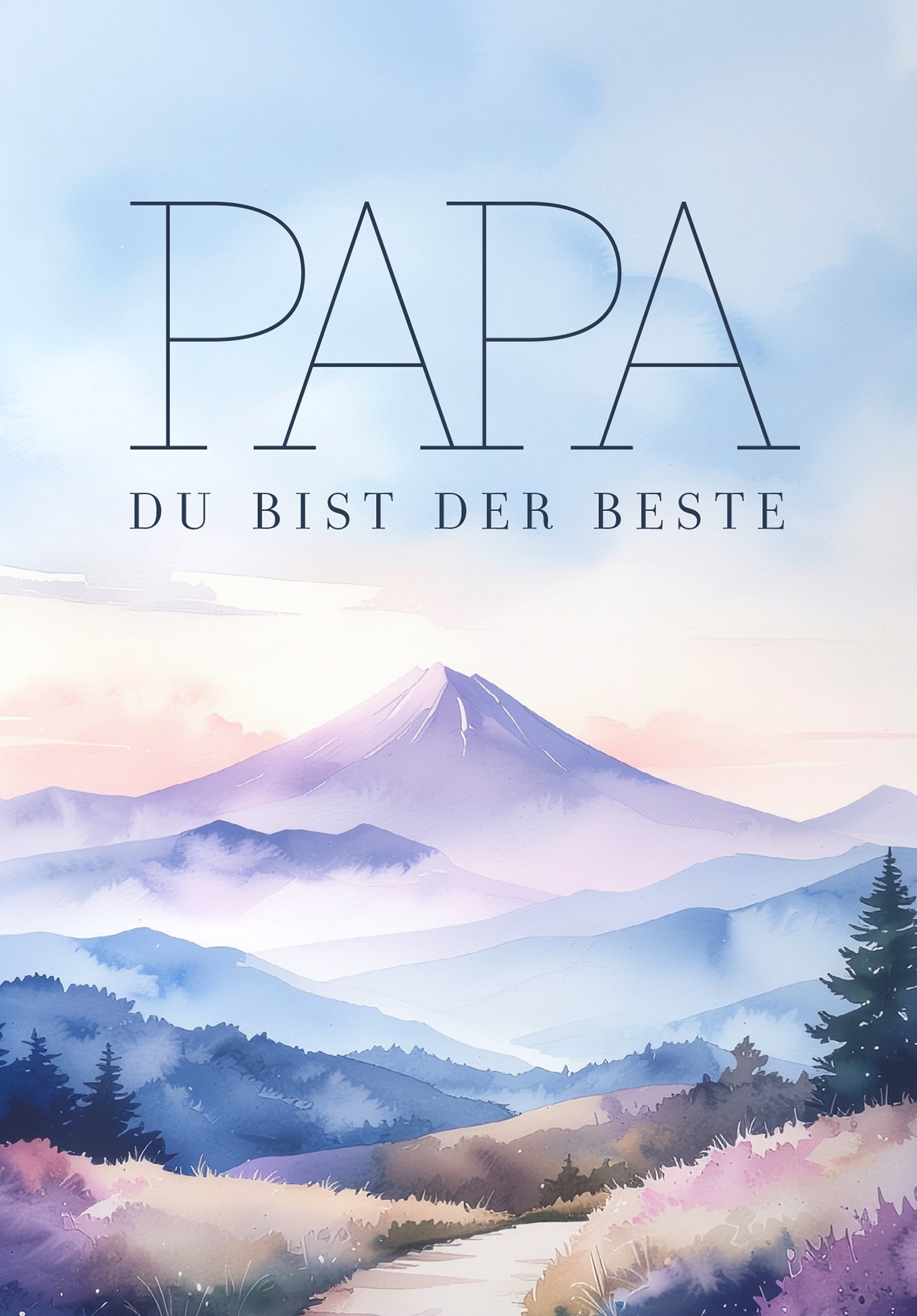 Wunschgutschein Papa du bist der Beste - Berg – Geschenkgutschein Ansicht 2