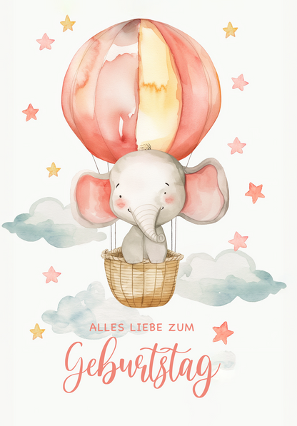 Wunschgutschein Alles Liebe - Elefant – Geschenkgutschein Ansicht 2