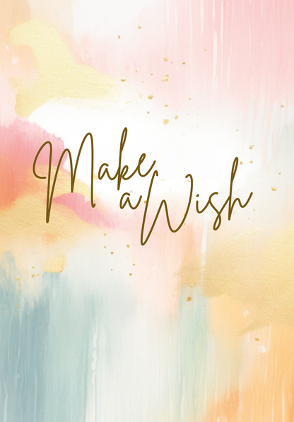 Wunschgutschein Make a wish - Aquarell Bunt – Geschenkgutschein Ansicht 2