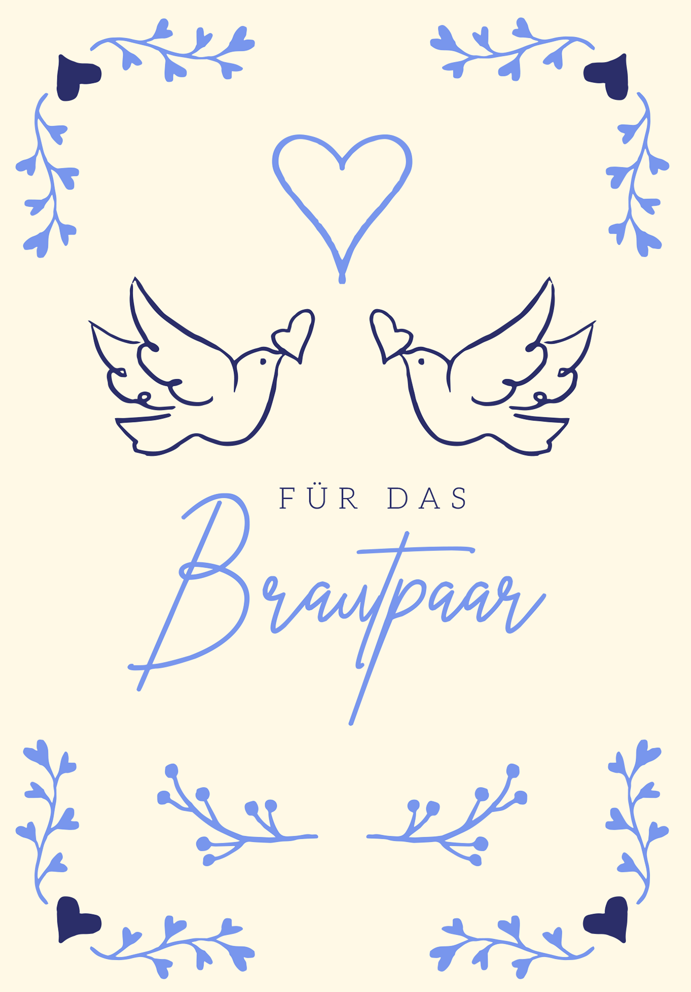 Wunschgutschein Für das Brautpaar - Tauben PDF – Geschenkgutschein Ansicht 2