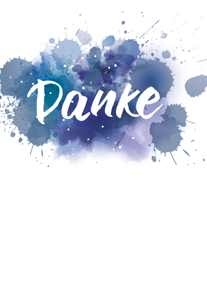 Wunschgutschein Danke - Blau PDF – Geschenkgutschein Ansicht 2