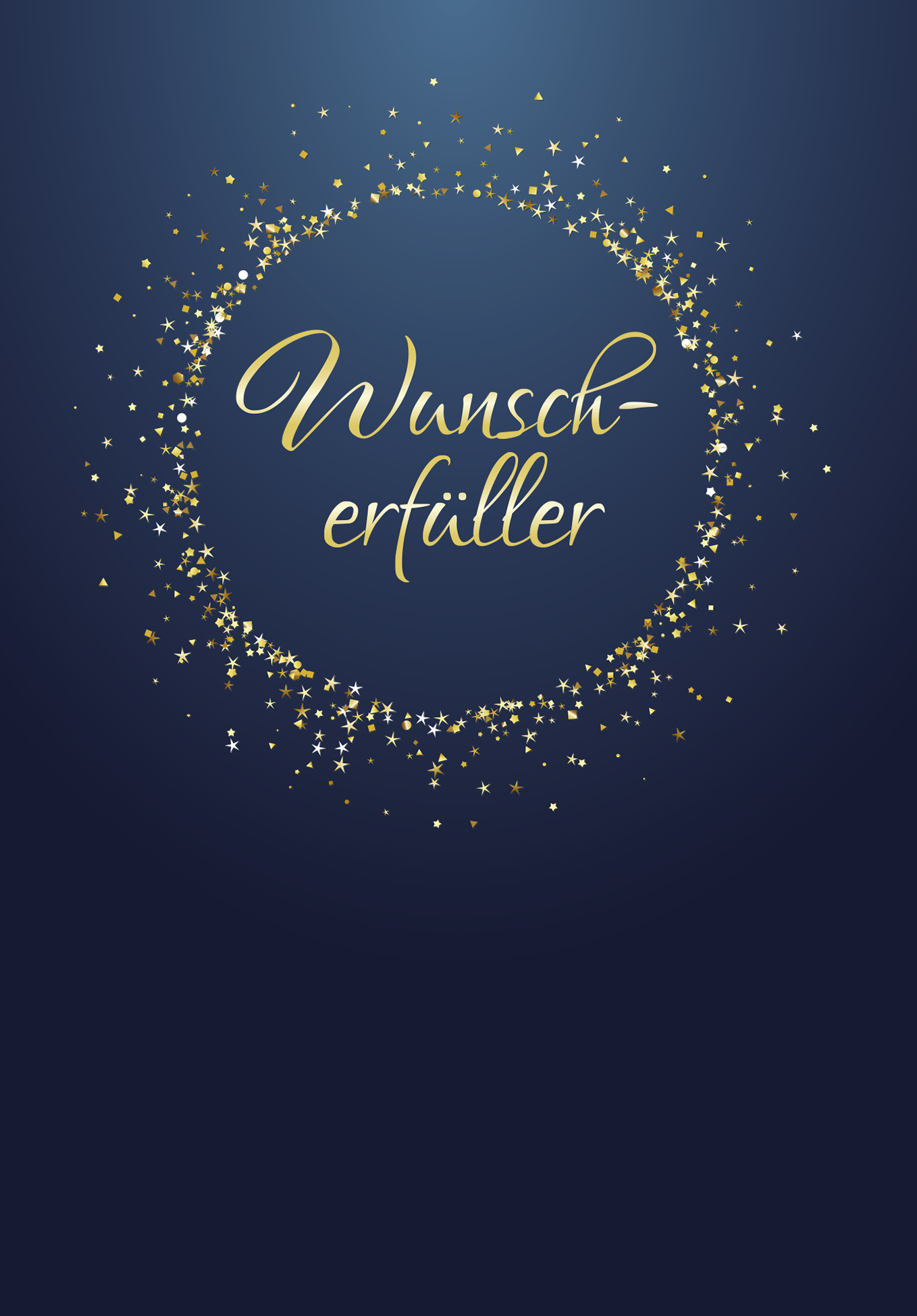 Wunschgutschein Wunscherfüller - Gold Blau – Geschenkgutschein Ansicht 2