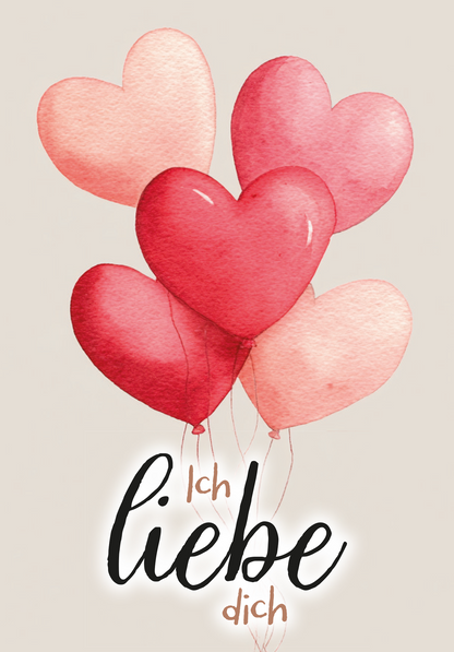 Wunschgutschein Ich liebe dich - Herzballons – Geschenkgutschein Ansicht 2