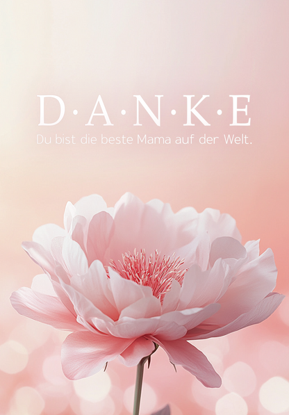 Wunschgutschein Danke Mama - Blume Rosa – Geschenkgutschein Ansicht 2