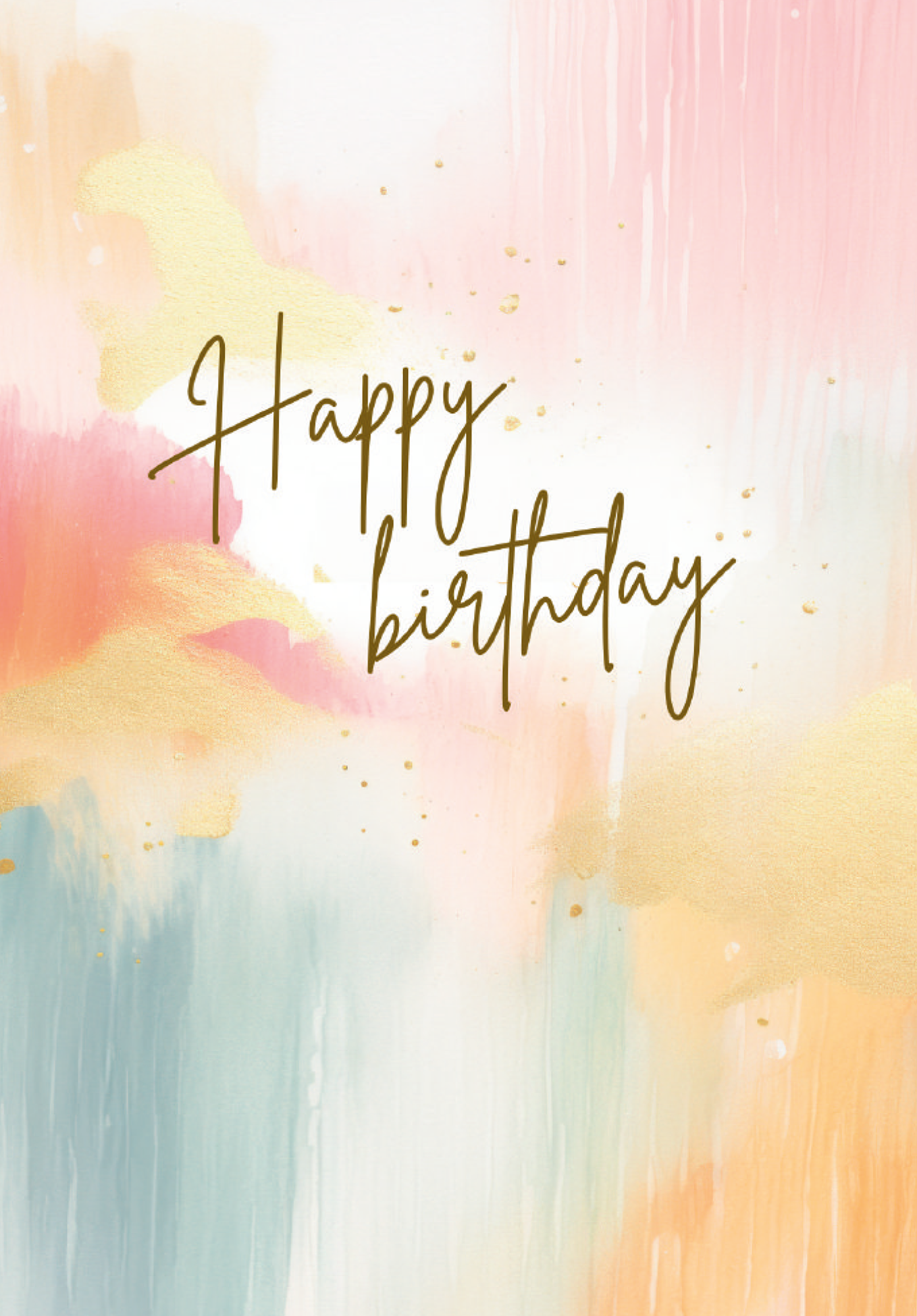 Wunschgutschein Happy Birthday - Aquarell bunt – Geschenkgutschein Ansicht 2