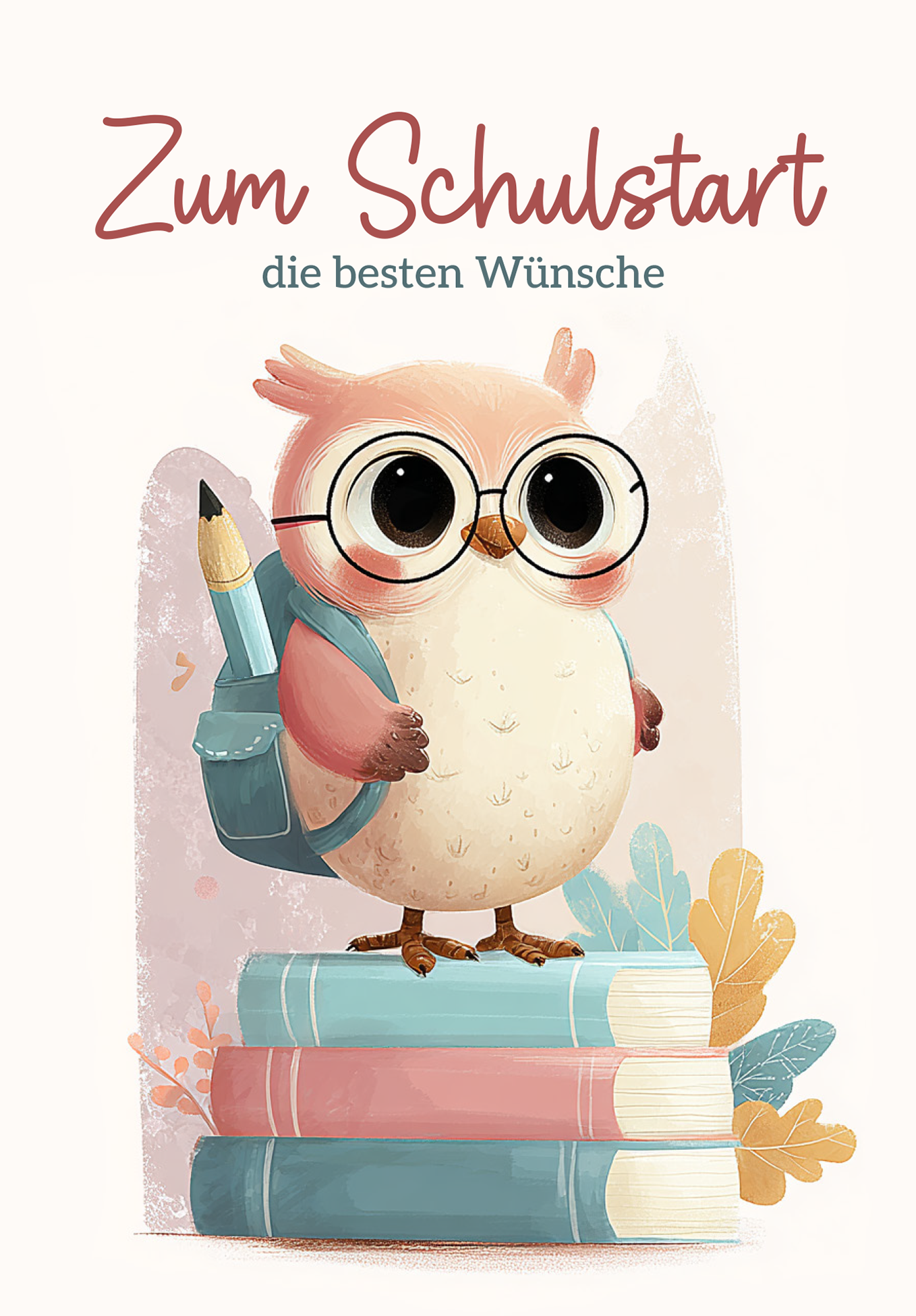 Wunschgutschein Zum Schulstart - Eule PDF – Geschenkgutschein Ansicht 2