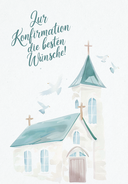 Wunschgutschein Zur Konfirmation - Kirche Grün – Geschenkgutschein Ansicht 2