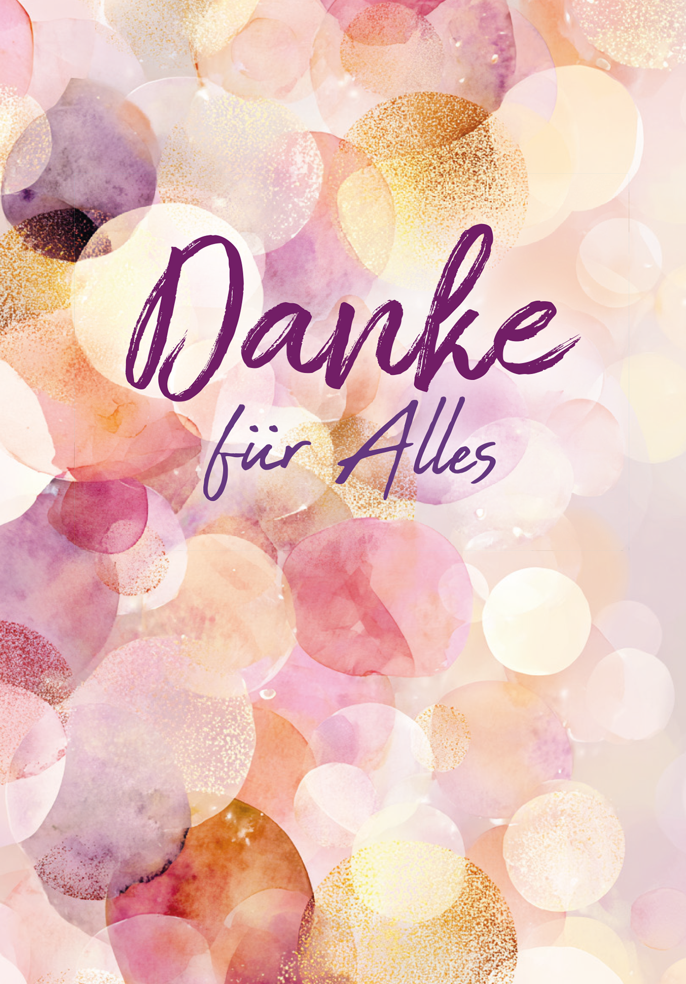 Wunschgutschein Danke für Alles - Lila Gold PDF – Geschenkgutschein Ansicht 2
