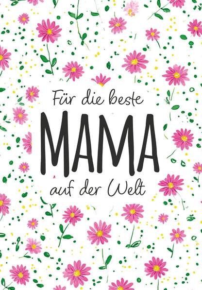 Wunschgutschein Für die beste Mama auf der Welt - Blumenmuster – Geschenkgutschein Ansicht 2
