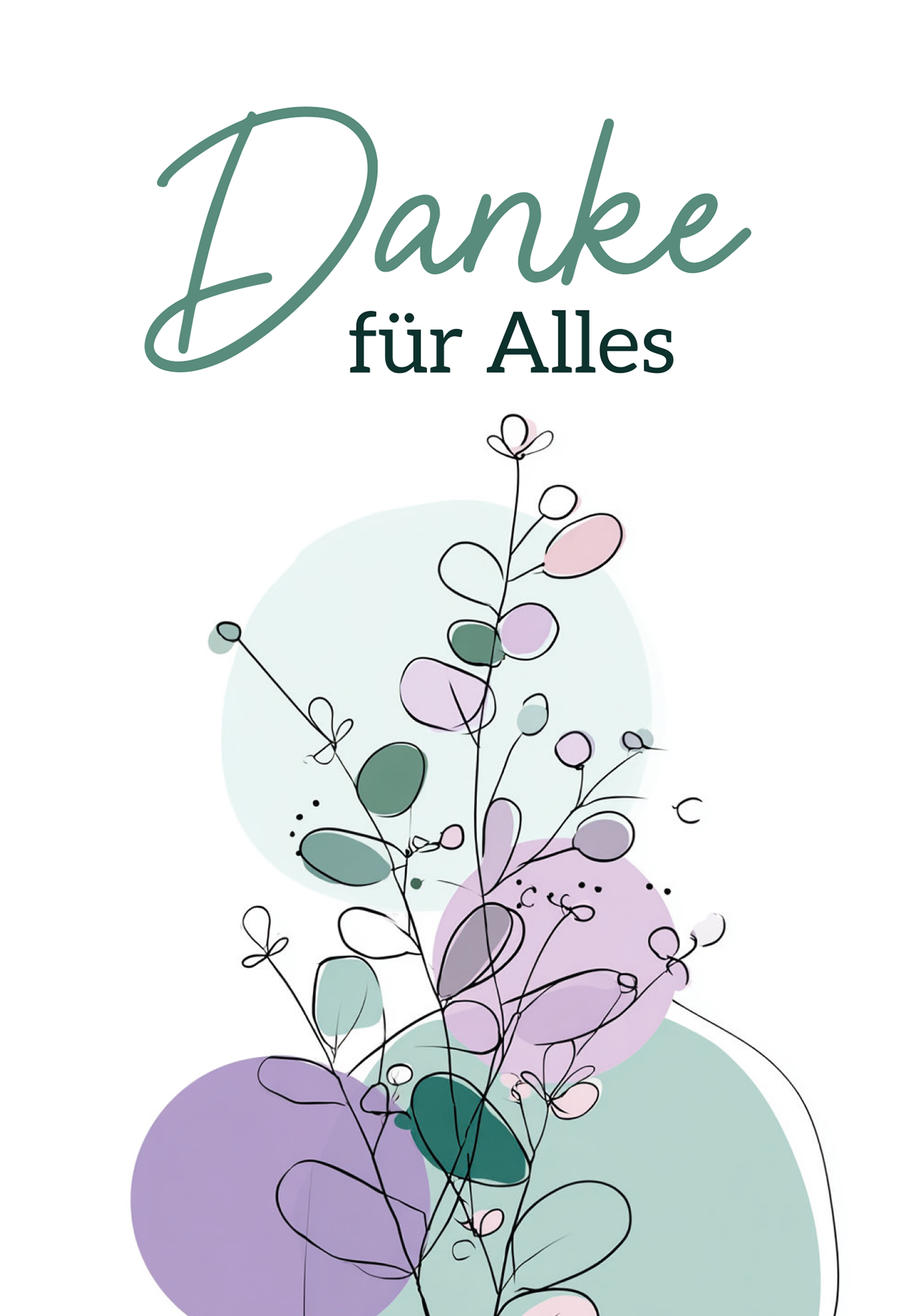 Wunschgutschein Danke für Alles - Lila Grün – Geschenkgutschein Ansicht 2