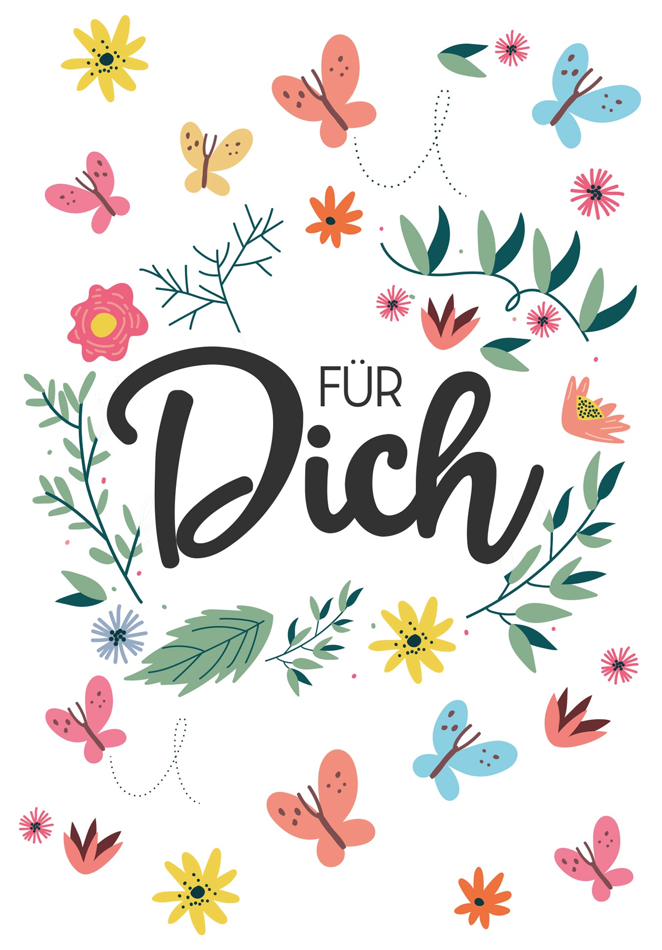 Wunschgutschein Für Dich - Bunte Schmetterlinge – Geschenkgutschein Ansicht 2