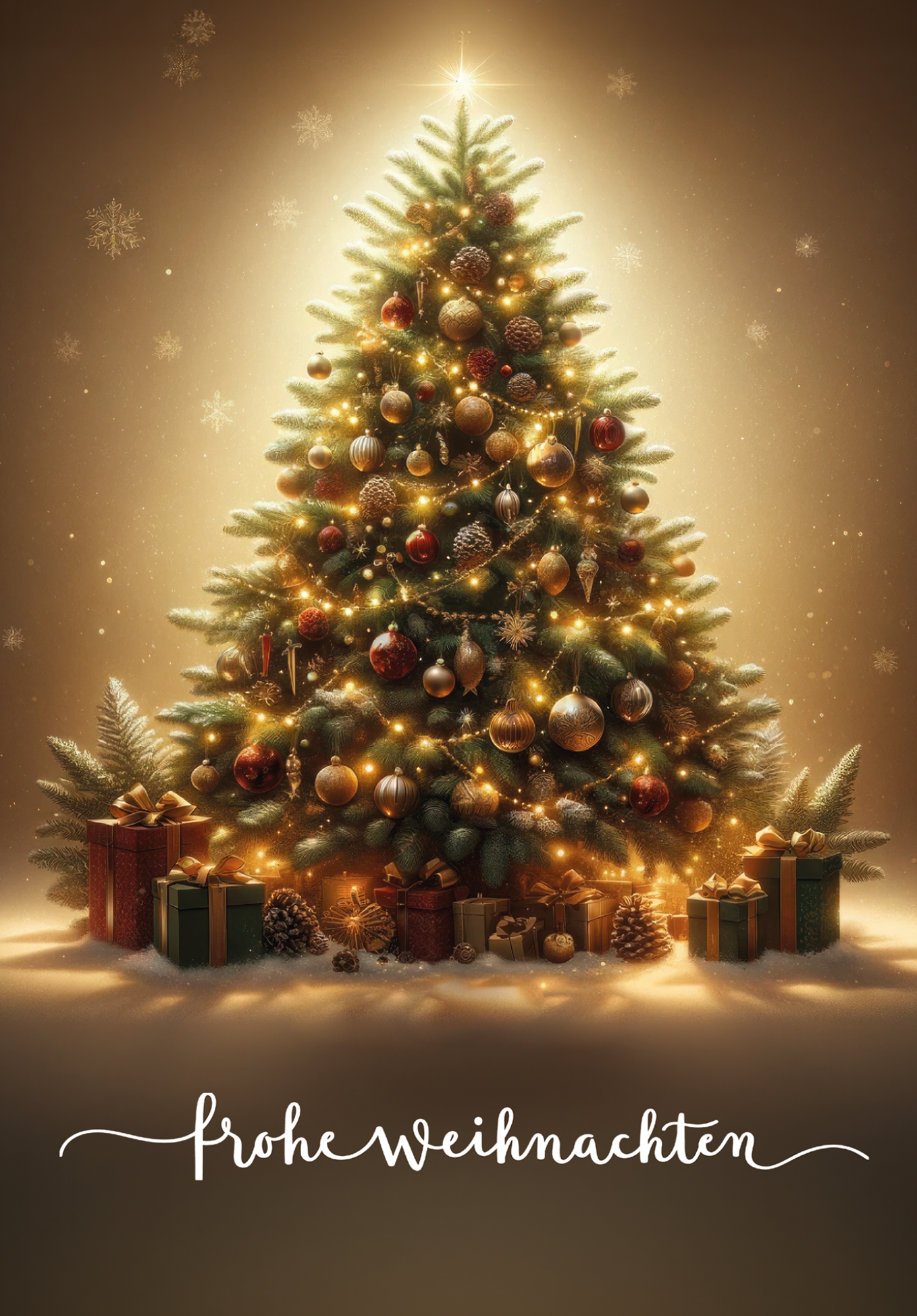 Wunschgutschein Frohe Weihnachten - Weihnachtsbaum – Geschenkgutschein Ansicht 2