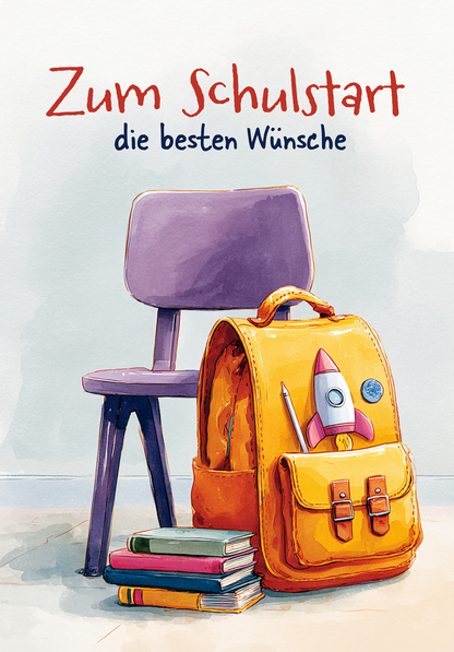Wunschgutschein Zum Schulstart - Stuhl und Rucksack PDF – Geschenkgutschein Ansicht 2