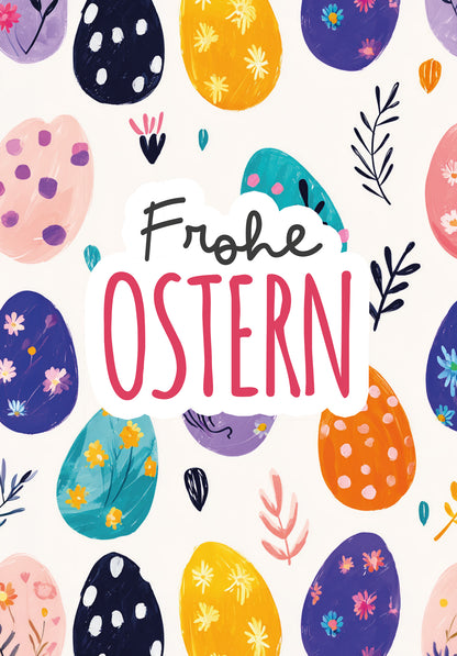 Wunschgutschein Frohe Ostern - Eiermuster Bunt – Geschenkgutschein Ansicht 2