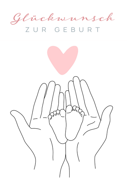Wunschgutschein Glückwunsch zur Geburt - Babyfüße – Geschenkgutschein Ansicht 2