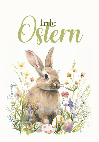 Wunschgutschein Frohe Ostern - Hase im Grass – Geschenkgutschein Ansicht 2
