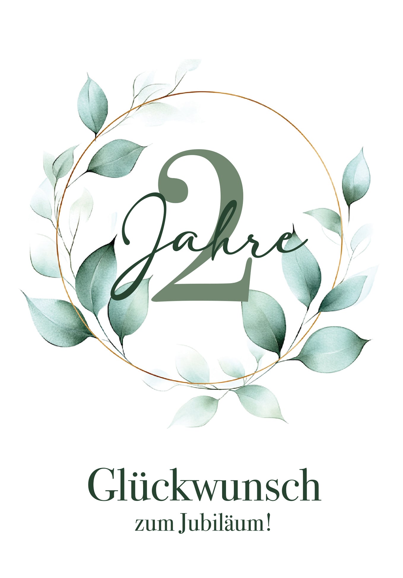 Wunschgutschein 2 Jahre - Blätterkranz – Geschenkgutschein Ansicht 2