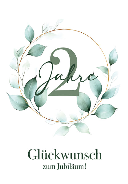 Wunschgutschein 2 Jahre - Blätterkranz – Geschenkgutschein Ansicht 2