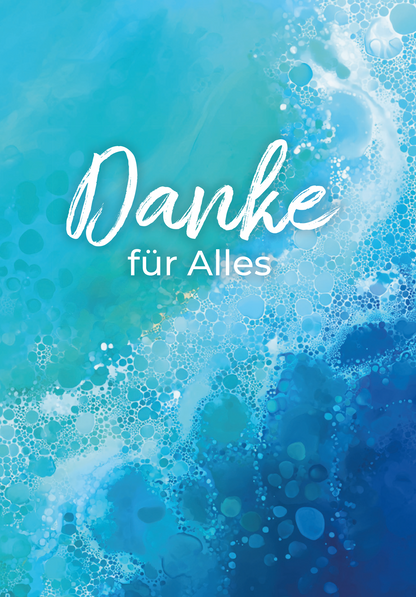 Wunschgutschein Danke für Alles - Blue Wellen PDF – Geschenkgutschein Ansicht 2