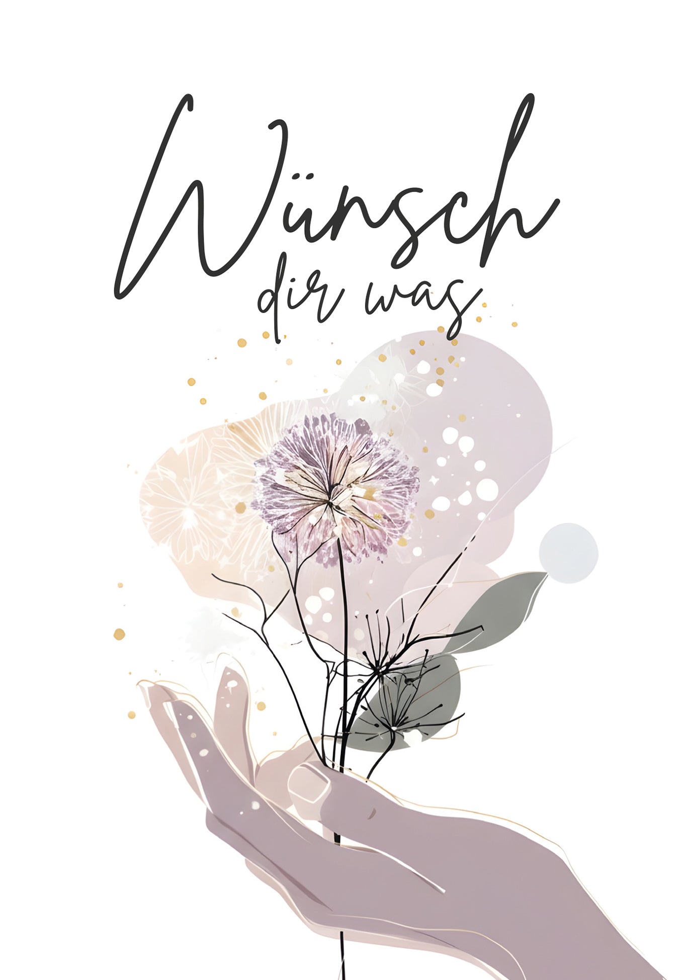 Wunschgutschein Wünsch dir was - Blume und Hand – Geschenkgutschein Ansicht 2