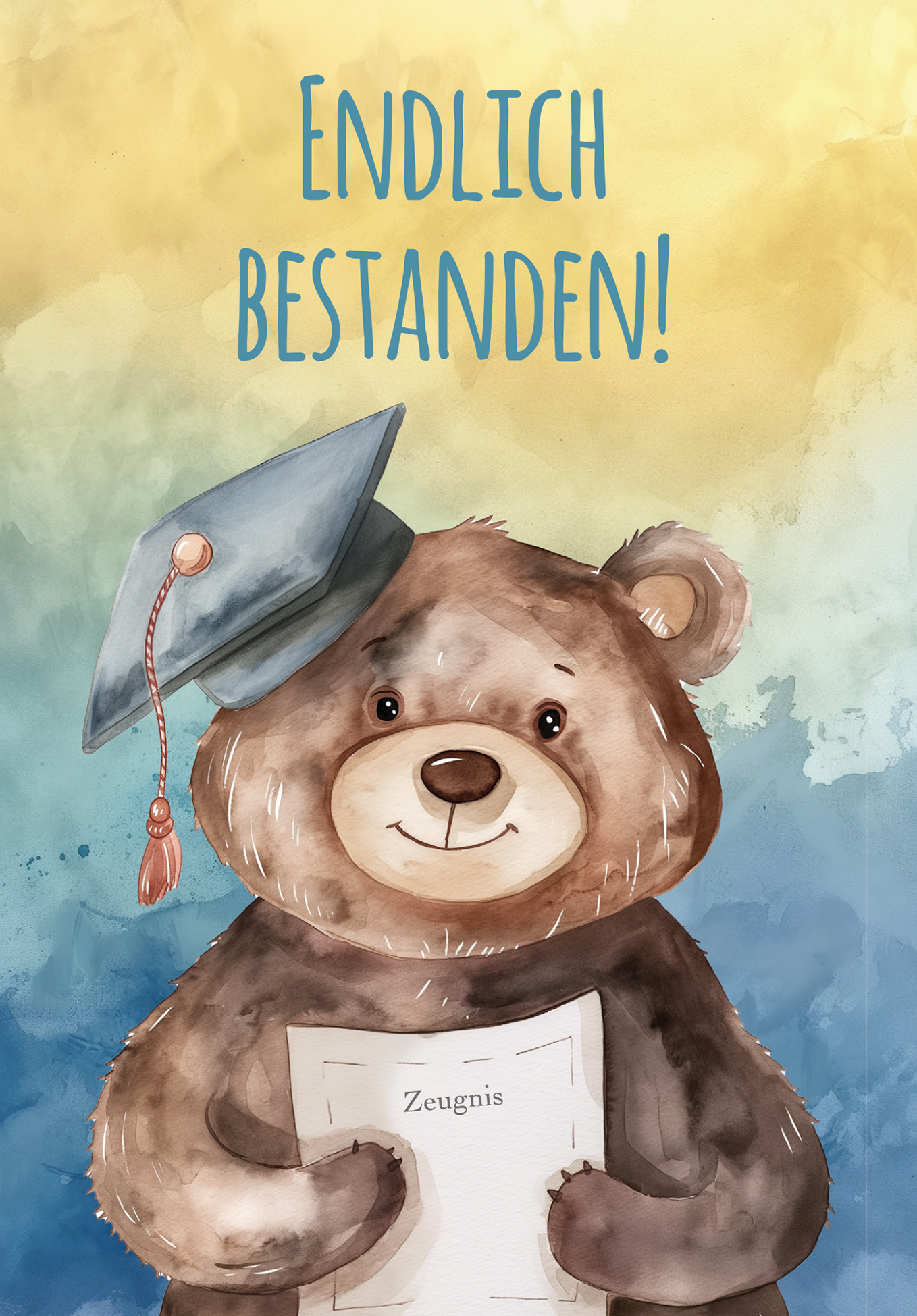 Wunschgutschein Endlich bestanden - Bär – Geschenkgutschein Ansicht 2