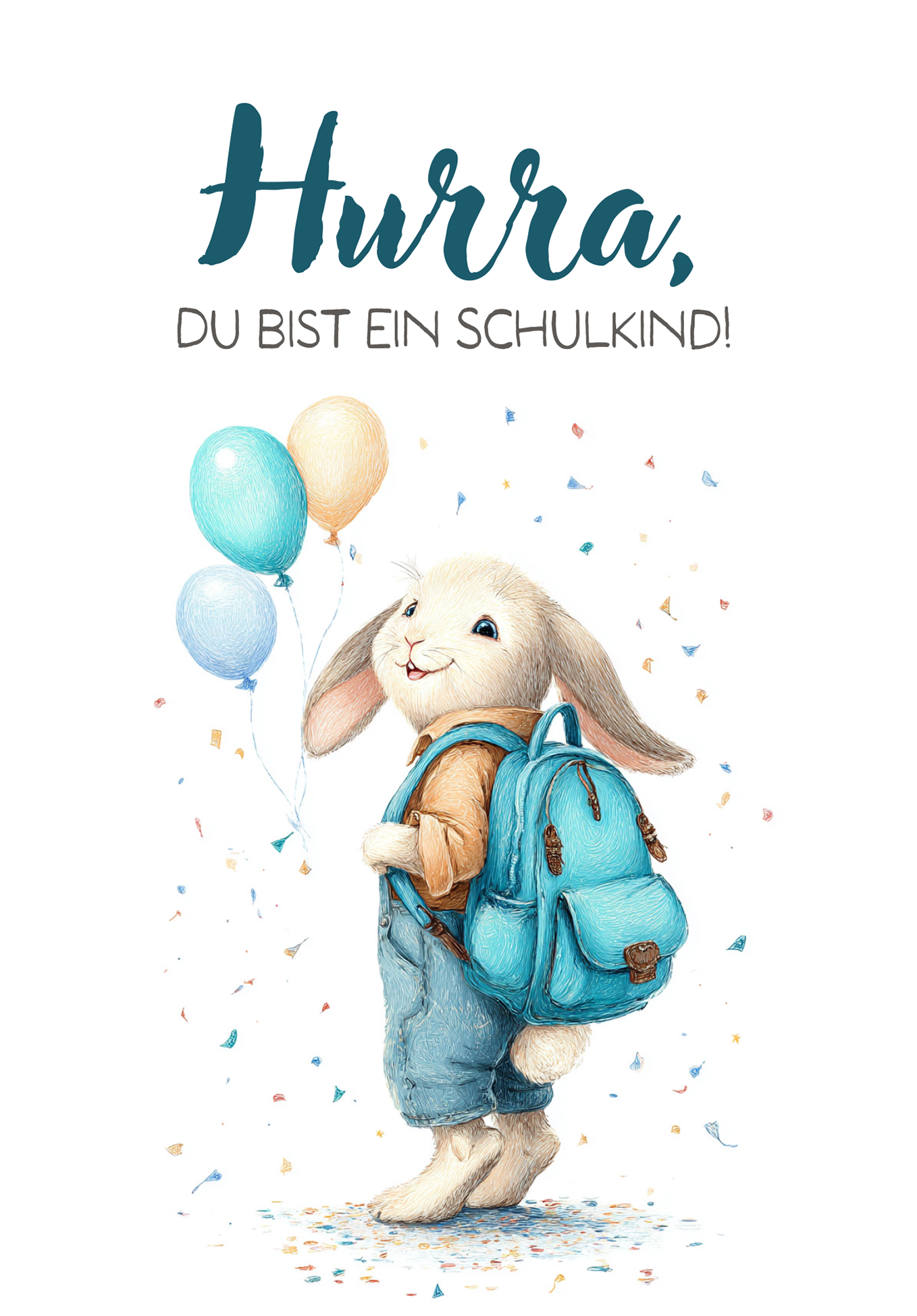 Wunschgutschein Hurra Schulkind - Hase PDF – Geschenkgutschein Ansicht 2