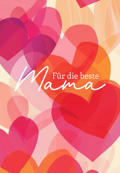 Wunschgutschein Für die beste Mama - Herzen Pink Orange PDF – Geschenkgutschein Ansicht 2