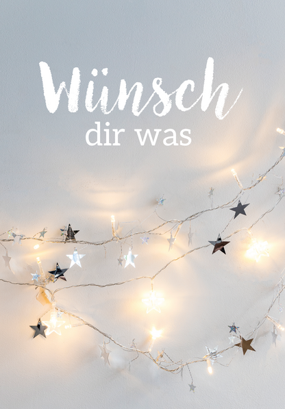 Wunschgutschein Wünsch dir was - Lichterkette Sterne – Geschenkgutschein Ansicht 2