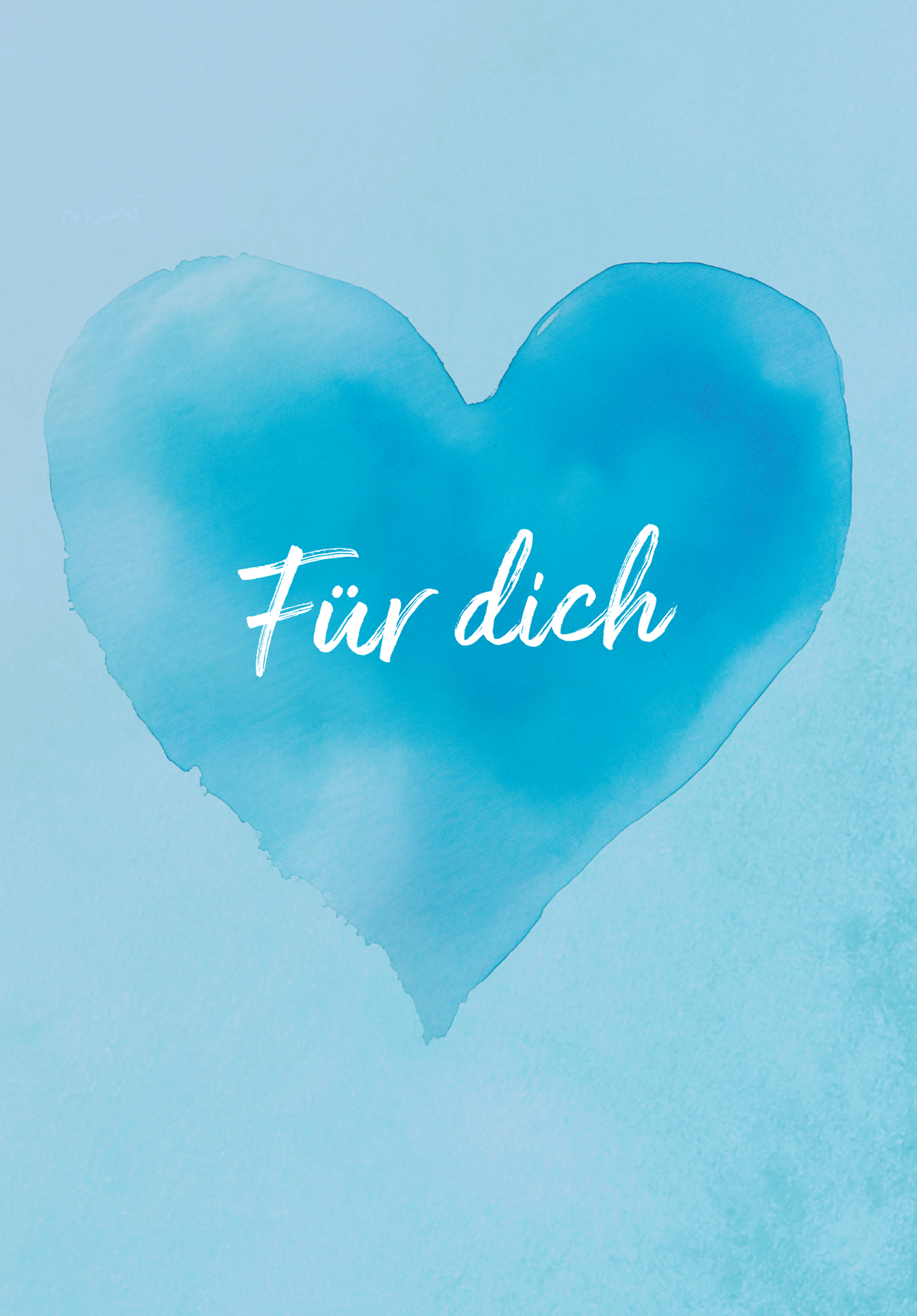 Wunschgutschein Für dich - Herz Blau PDF – Geschenkgutschein Ansicht 2