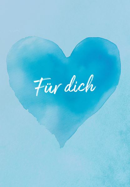 Wunschgutschein Für dich - Herz Blau PDF – Geschenkgutschein Ansicht 2