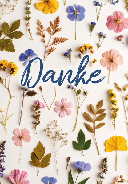 Wunschgutschein Danke - Trockenblumen Bunt – Geschenkgutschein Ansicht 2