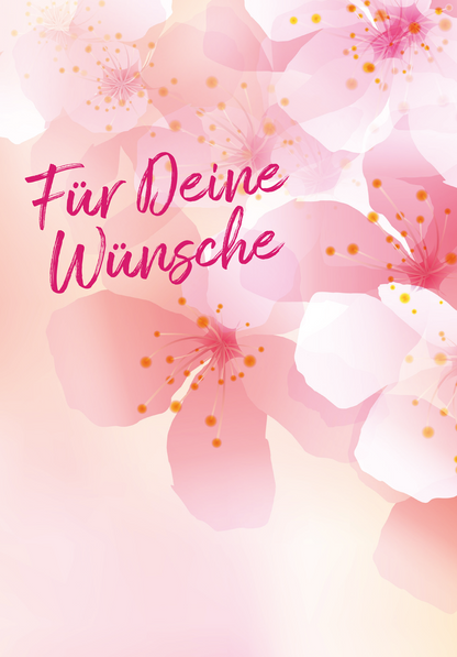 Wunschgutschein Für deine Wünsche - Blumen Rosa – Geschenkgutschein Ansicht 2