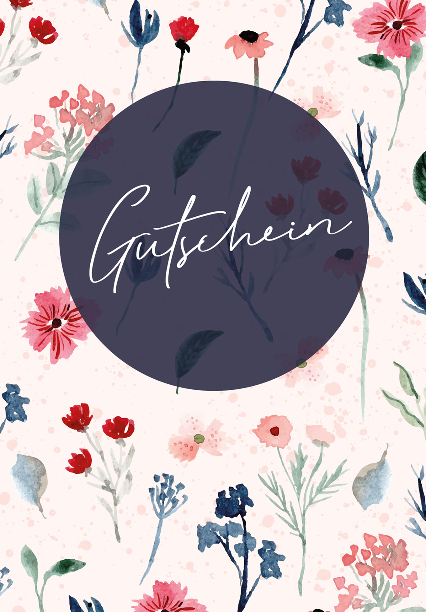 Wunschgutschein Gutschein - Aquarell Blumen – Geschenkgutschein Ansicht 2