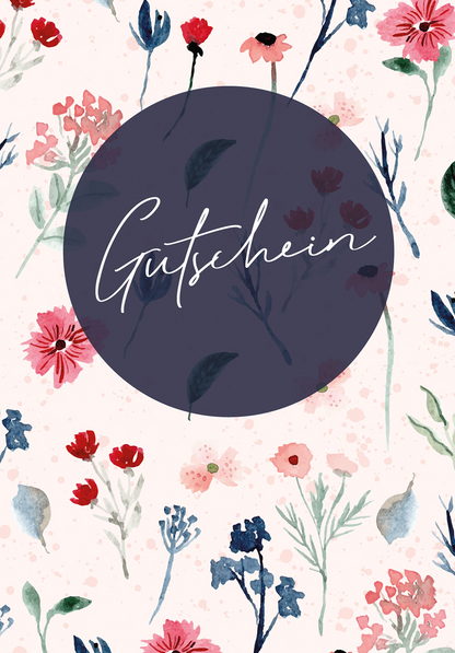 Wunschgutschein Gutschein - Aquarell Blumen – Geschenkgutschein Ansicht 2
