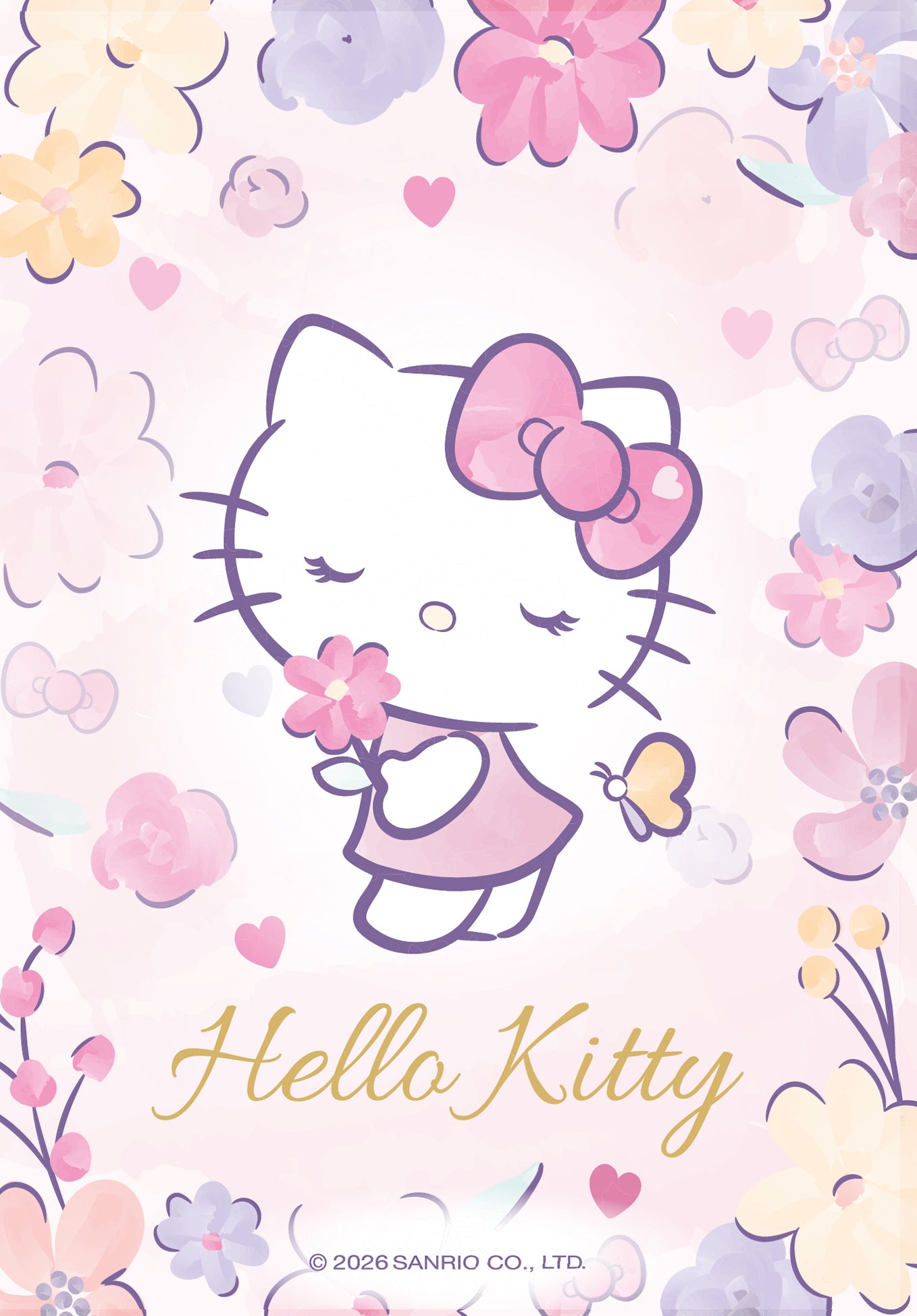 Wunschgutschein Hello Kitty - Blumenrahmen PDF – Geschenkgutschein Ansicht 2