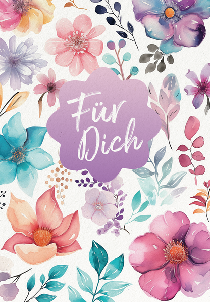 Wunschgutschein Für Dich - Blumen Aquarell – Geschenkgutschein Ansicht 2
