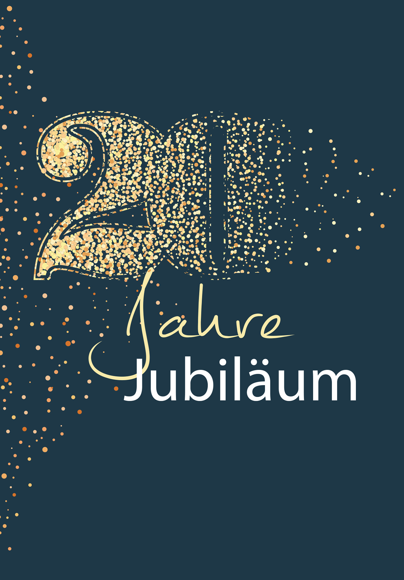 Wunschgutschein 20 Jahre Jubiläum - Blau Gold PDF – Geschenkgutschein Ansicht 2