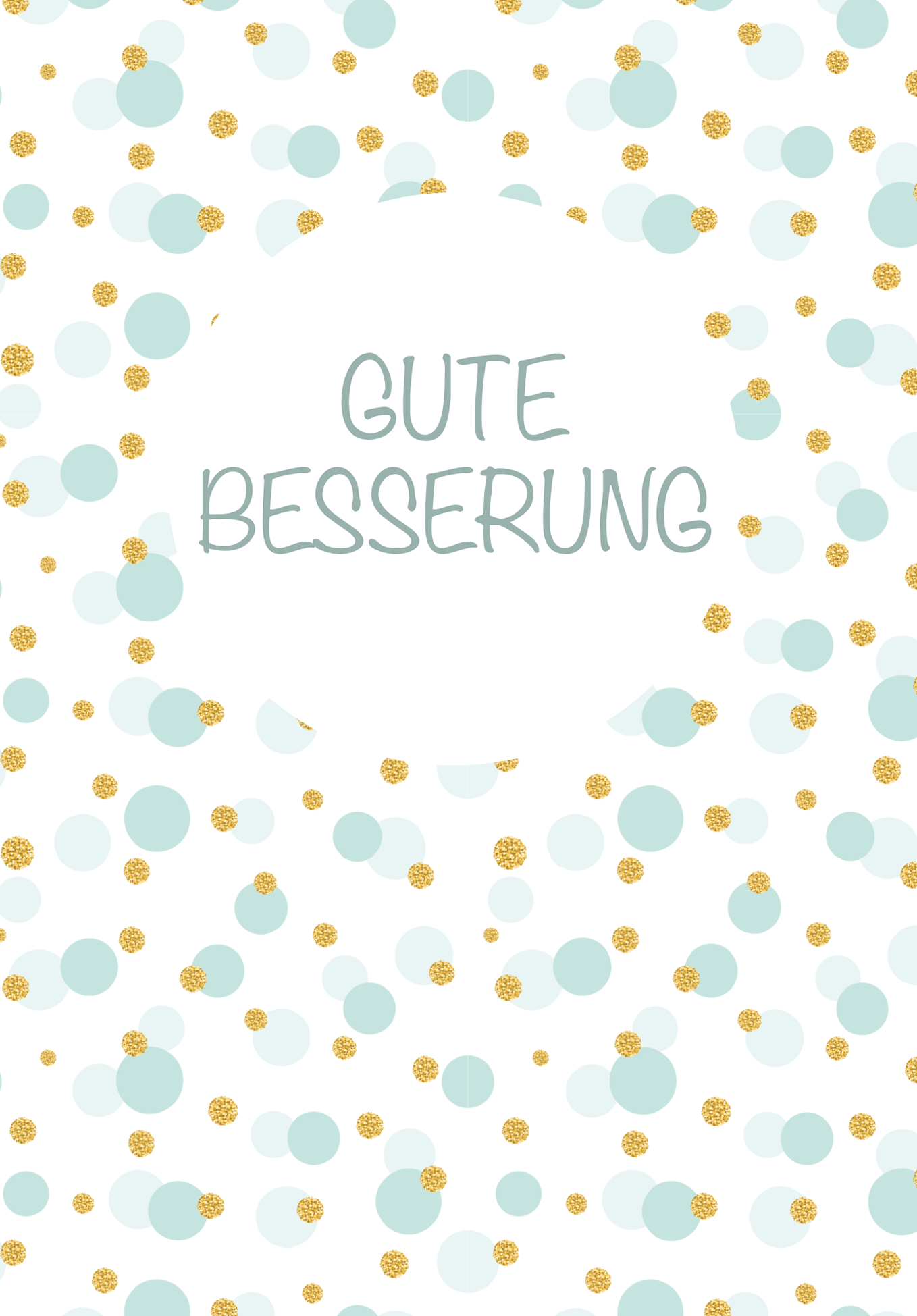 Wunschgutschein Gute Besserung - Grüne Punkte – Geschenkgutschein Ansicht 2