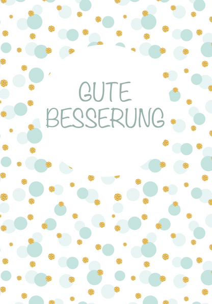 Wunschgutschein Gute Besserung - Grüne Punkte – Geschenkgutschein Ansicht 2