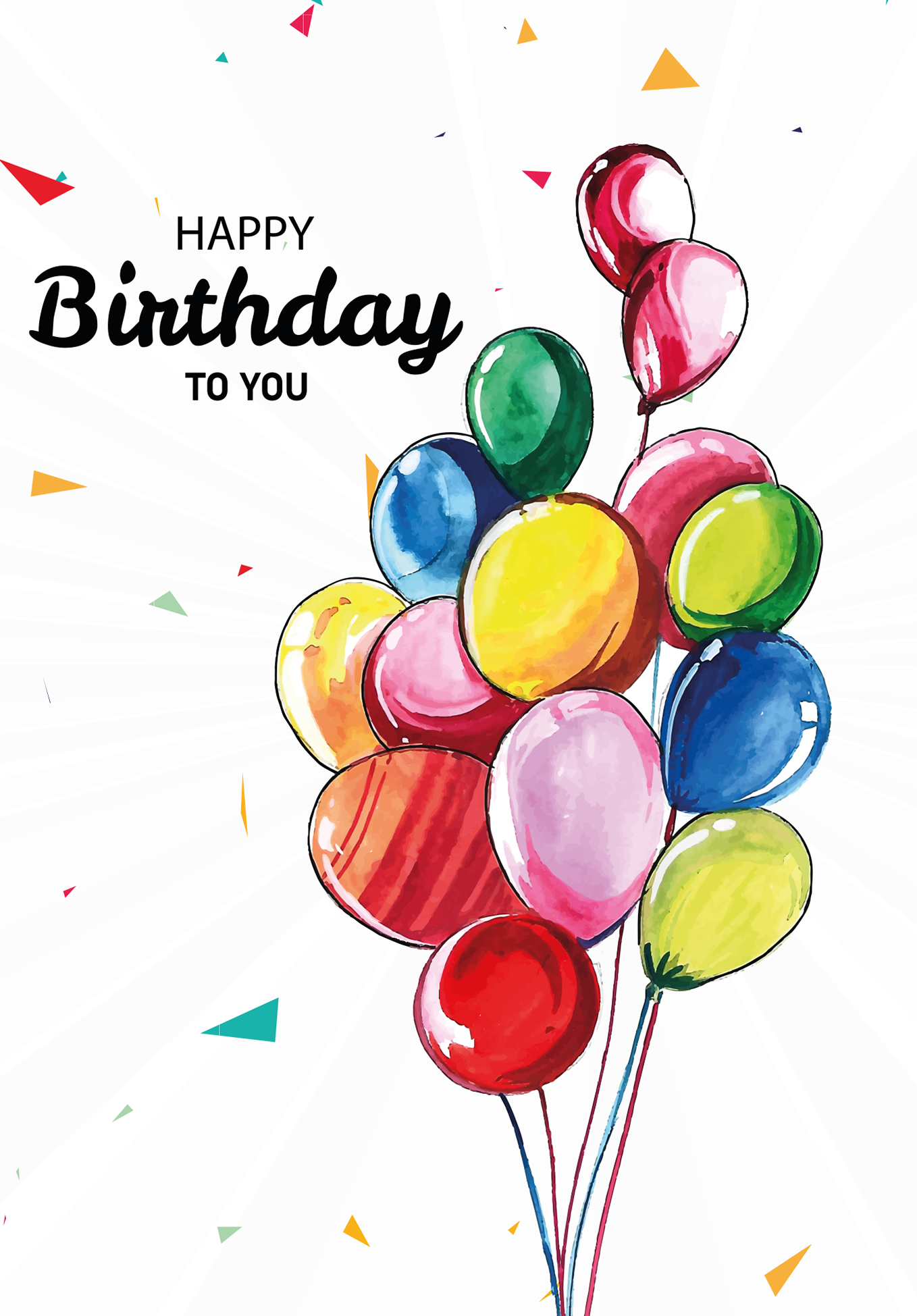 Wunschgutschein Happy Birthday - Bunte Ballons – Geschenkgutschein Ansicht 2