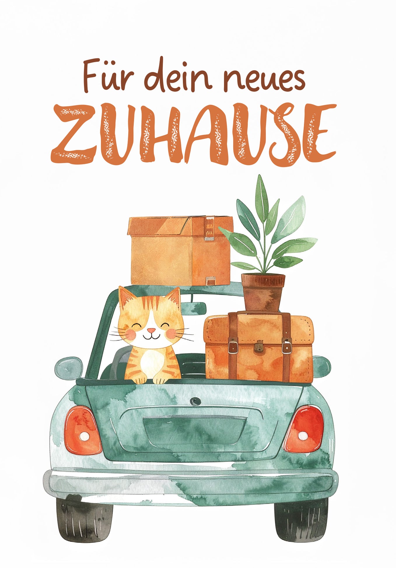 Wunschgutschein Für dein neues Zuhause - Auto Türkis – Geschenkgutschein Ansicht 2