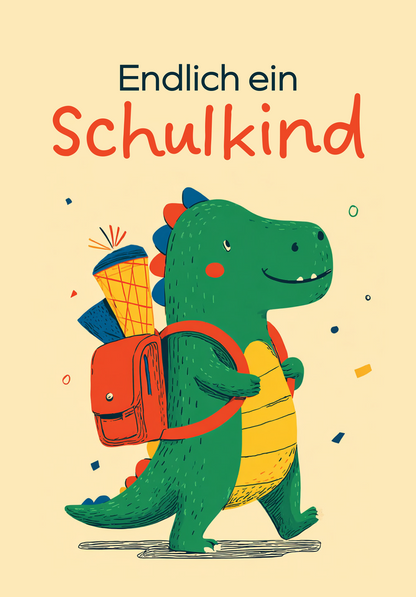 Wunschgutschein Endlich ein Schulkind - Dino – Geschenkgutschein Ansicht 2