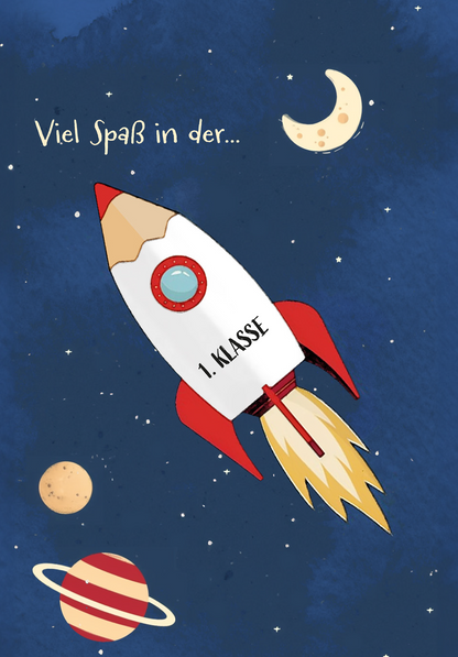 Wunschgutschein 1. Klasse - Rakete – Geschenkgutschein Ansicht 2