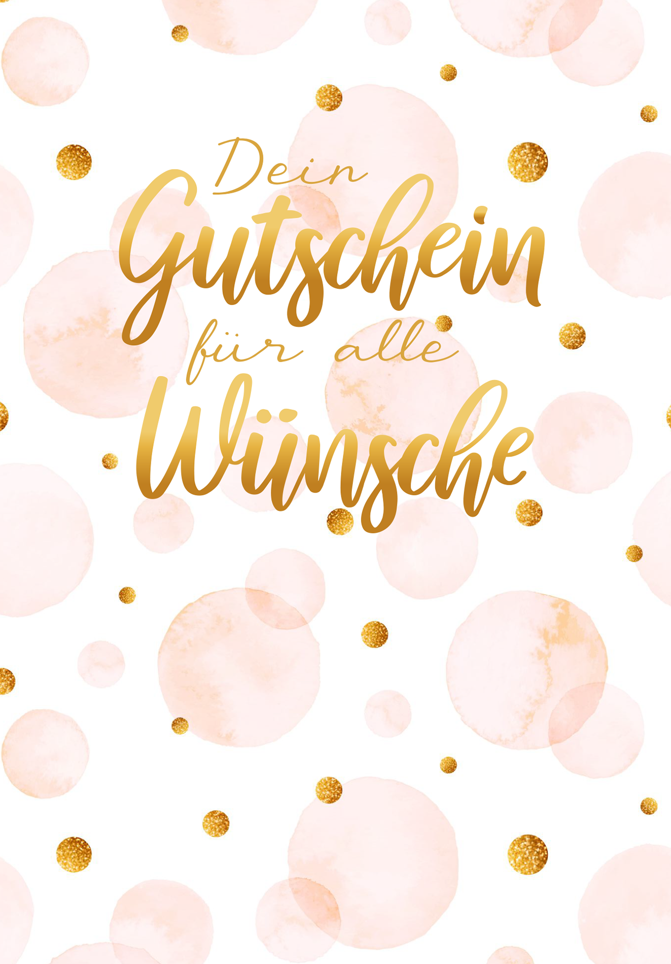 Wunschgutschein Für alle Wünsche - Rosa Punkte – Geschenkgutschein Ansicht 2