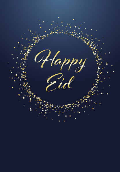 Wunschgutschein Happy Eid - Blau Gold – Geschenkgutschein Ansicht 6