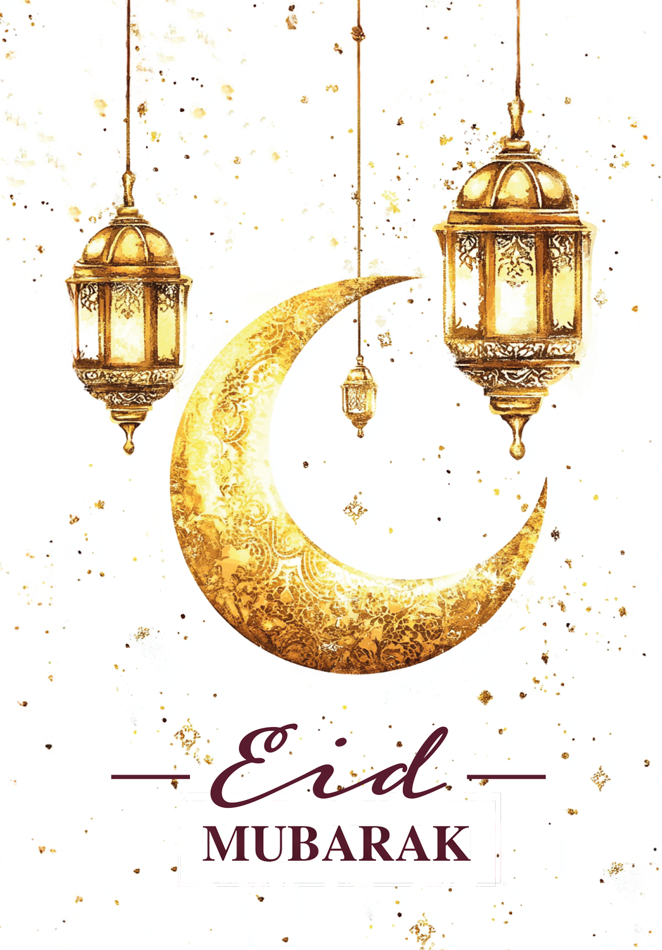 Wunschgutschein Eid Mubarak - Weiß Gold – Geschenkgutschein Ansicht 2
