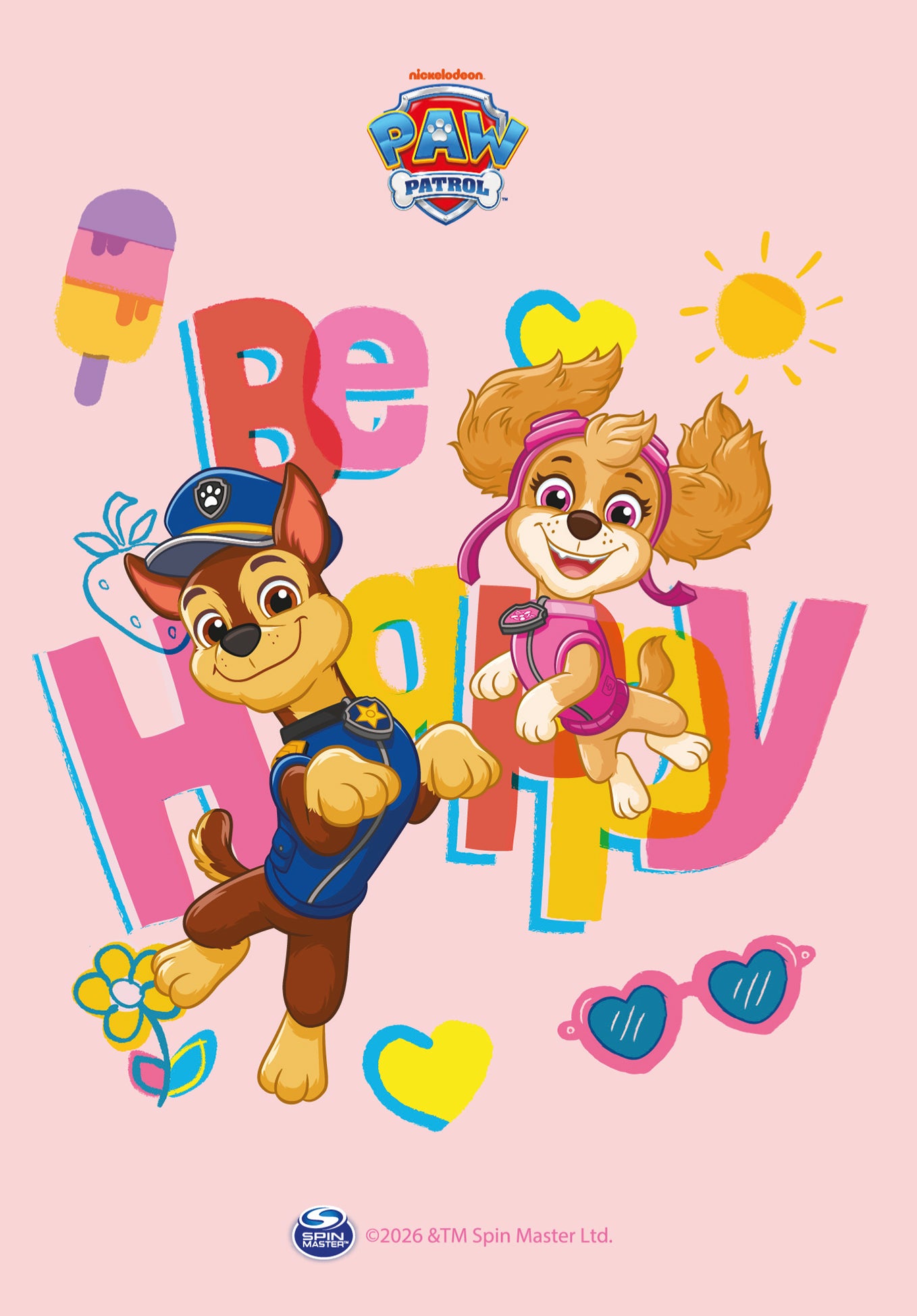 Wunschgutschein Paw Patrol - Be Happy - Pastelpink Sommer PDF – Geschenkgutschein Ansicht 2