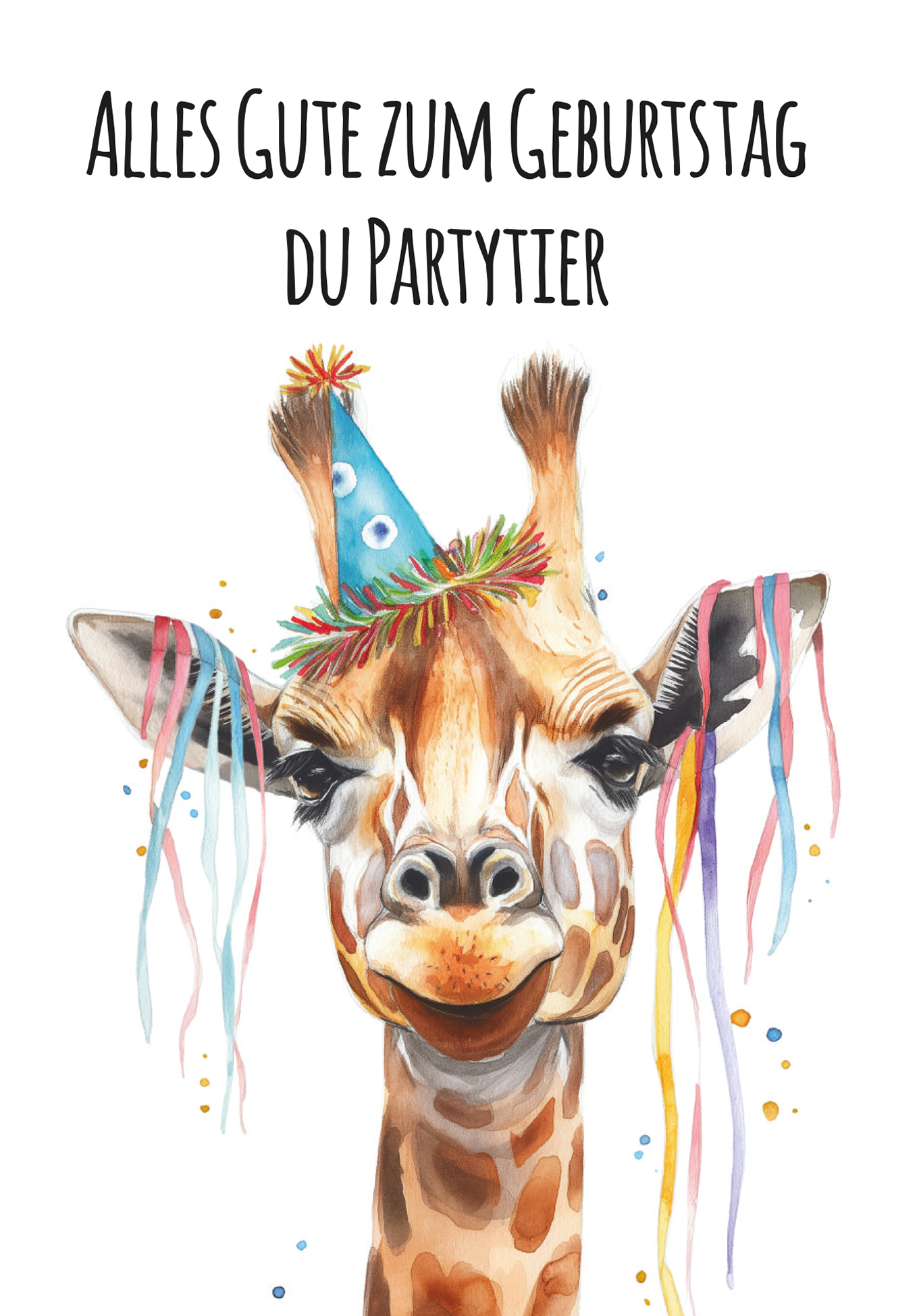 Wunschgutschein Alles Gute - Giraffe PDF – Geschenkgutschein Ansicht 2
