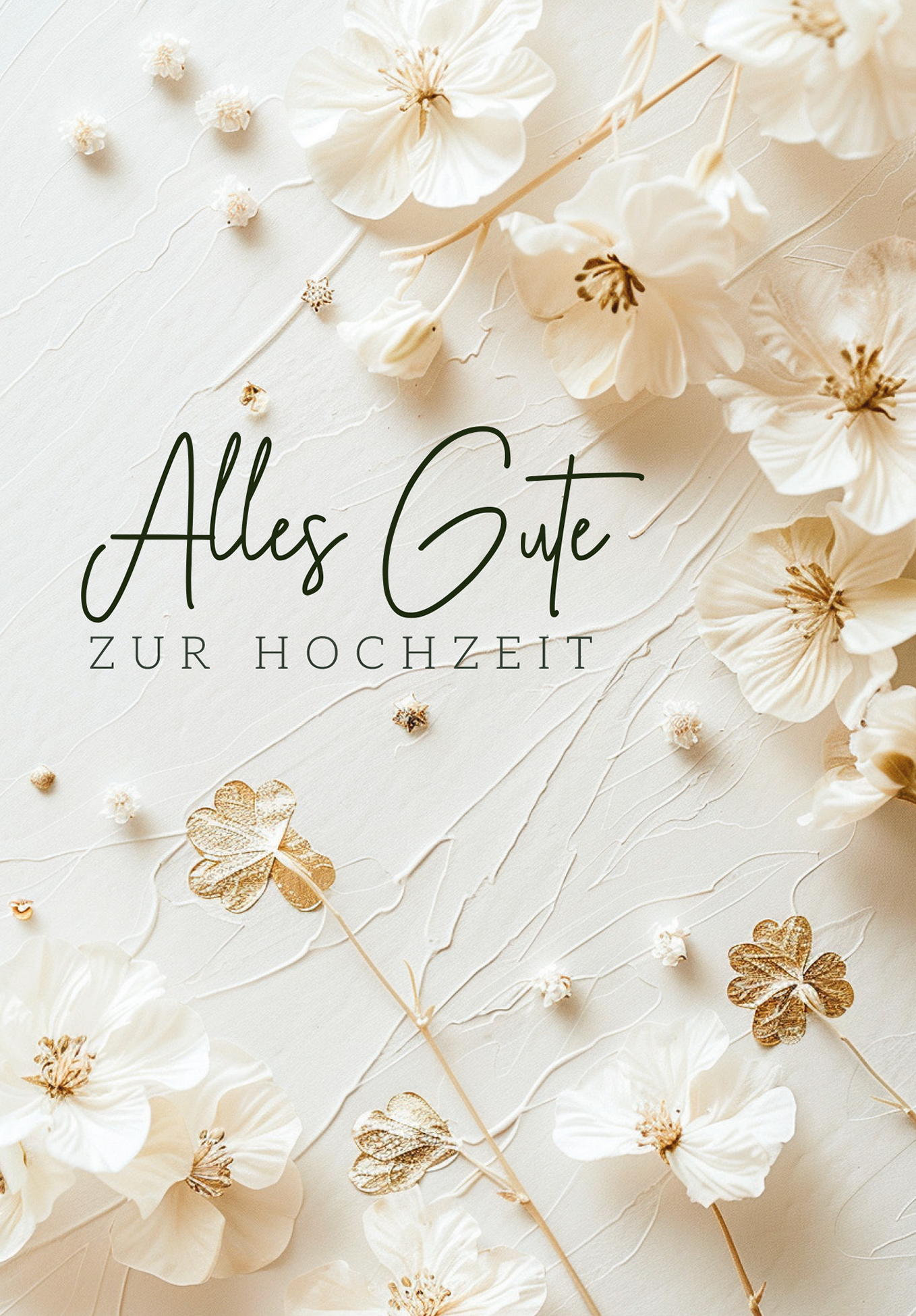 Wunschgutschein Alles Gute zur Hochzeit - Blumen Weiss – Geschenkgutschein Ansicht 2
