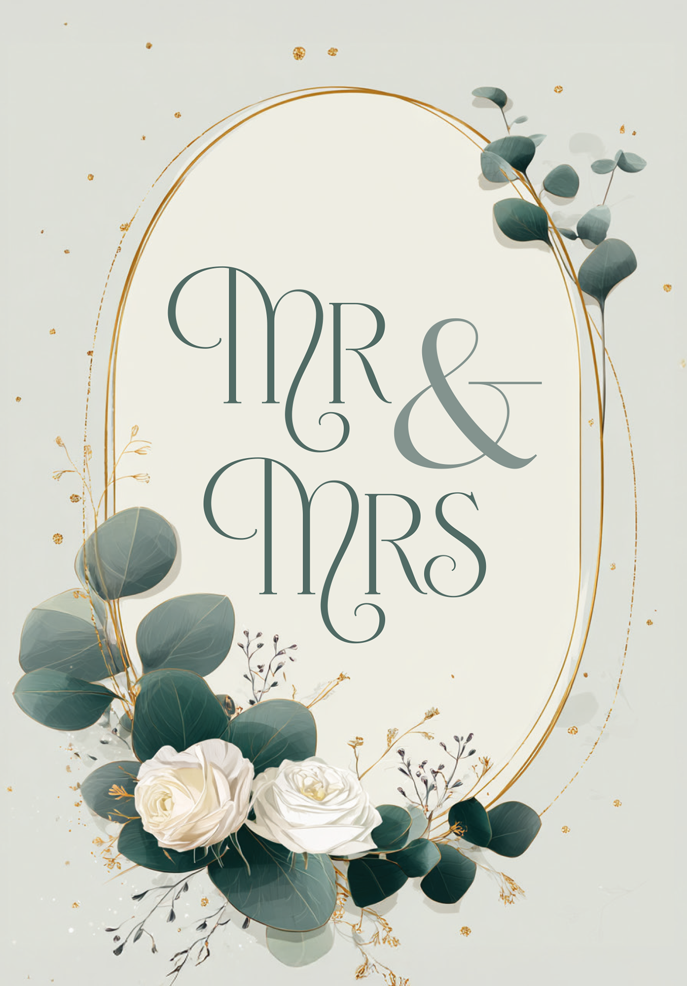 Wunschgutschein Mr & Mrs - Rosen Eukalyptus – Geschenkgutschein Ansicht 2